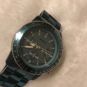 Blue Fossil Watch